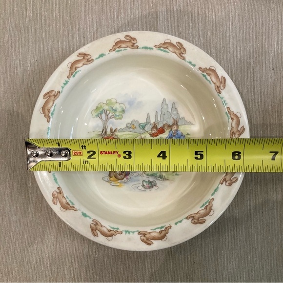 ROYAL DOULTON BUNNYKIN Fine Bone China Cereal Bowl At The River Motif - Picture 3 of 5